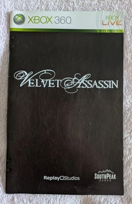 MANUAL ONLY - VELVET ASSASSIN  XBOX 360 ENGLISH PAL INSTRUCTIONS ONLY  - Image 1 of 2