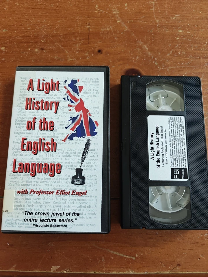 A Light History of the English Language (Prof. Elliot Engel) (VHS, 1997) RARE - Image 1 of 2