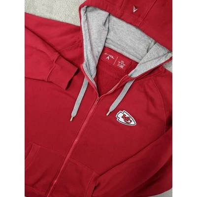 Antigua Kansas City Chiefs NFL 2XL Hombres Rojo Cremallera Completa Sudadera con Capucha Foto 1 de 4