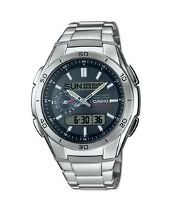 CASIO Men analogue-digital Eco-Drive Casual Watch Classic Dress Black Dial Water - Picture 1 of 6