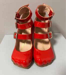Vivienne Westwood Accesorios Damas Mujeres Zapatos Tacones Punta Animal Hebilla Roja - Imagen 1 de 12