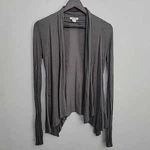 Helmut Lang Gray Open Front Drape Cardigan Lightweight Long Sleeve Small Modal - Picture 1 of 10
