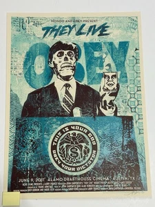 Obey Shepard Fairey They Live Mondo Blue Print Urban Art Streetart Siebdruck - Bild 1 von 1
