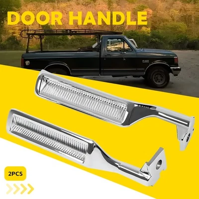 2X Manijas de puerta interiores de metal cromado izquierda derecha para Ford F150 F250 F350 Bronco 87-96 Foto 1 de 4