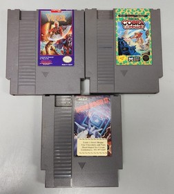 Lot Of 3 Nintendo NES Games UNTESTED Cobra Command Code Name Viper Defender II