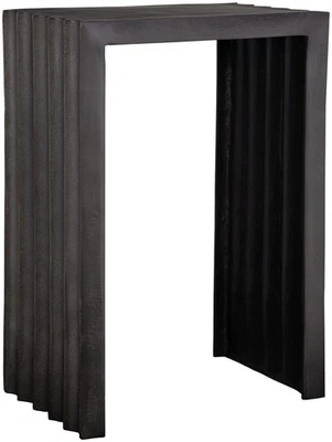 Uttermost 22963 In The Groove 16"W Aluminum Accent Table - Nickel - Image 1 of 4