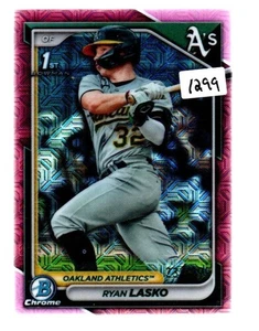 2024 Bowman Mega Box Ryan Lasko 1st Bowman Pink Mojo Refractor /299 - Bild 1 von 2