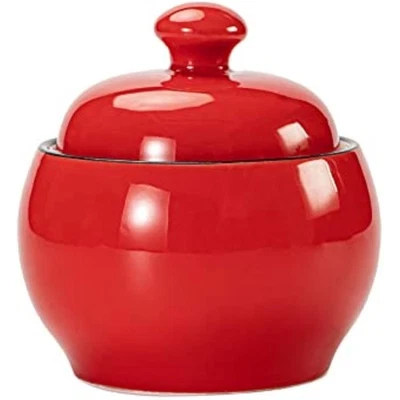 Керамическая сахарница чай канистра хранения банка суп банка с крышкой - Изображение 1 из 4