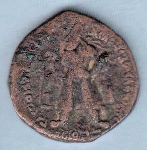Kushan dynasty's Vima Kadphises AD. 105-305 Century 15.50 G. copper coin - Picture 1 of 2