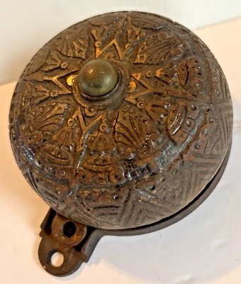 Mechanical Brass Doorbell Bell Antique late 1800s - Image 1 of 4