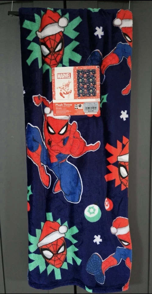 Manta de peluche de Navidad Marvel Spider-Man 50x70 nueva con etiquetas Foto 1 de 1