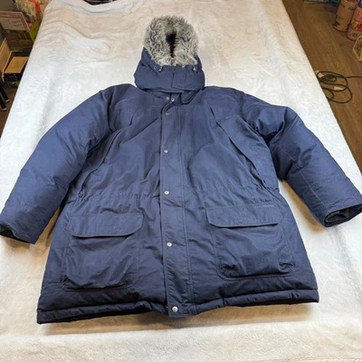 L.L. Bean Baxter State Parka Men's Tall Extra Extra Large Navy Goose Down Hooded - Image 1 of 4