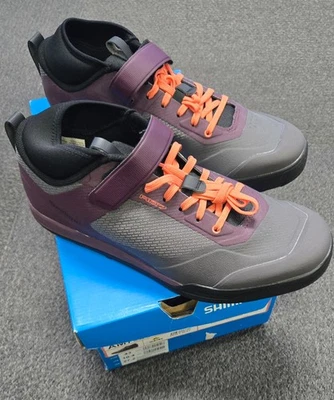 Zapatos de bicicleta de montaña Shimano AM7 gris/púrpura/naranja Foto 1 de 4