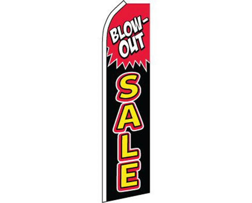 Blow-Out Sale Black / Red Swooper Super Feather Advertising Flag - Image 1 of 1