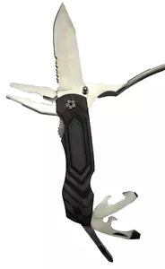 Survival Pocket Knife Multi Tool - Pliers, Bottle Opener, Screwdriver, & Cutter - Picture 1 of 4