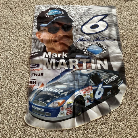 HIREV DIE-CUT FULL SIZE FLAG,#6 MARK MARTIN,NASCAR 38”x27” VIAGRA ROUSH FORD Cover