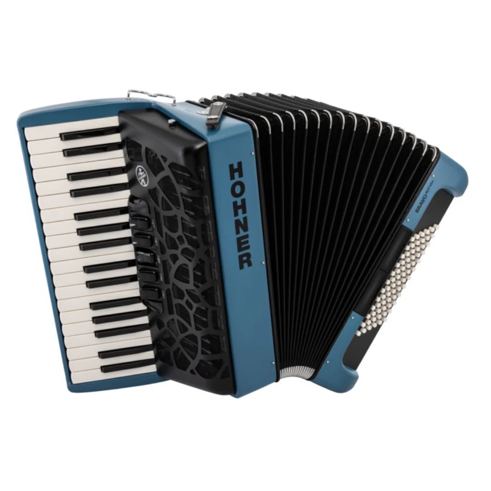 Hohner BRAVO MyColor III 72 Acordeón Cromático para Piano (Agua Azul Oscuro) Foto 1 de 1