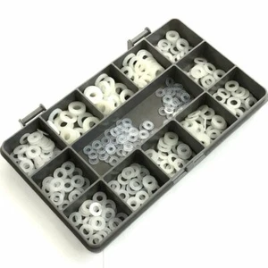 460 PIEZAS SURTIDAS, M3 M4 M5 M6 M8 NAILON FORMA PLANA A KIT DE ARANDELAS AJUSTE PERNOS CERRADAS - Imagen 1 de 2