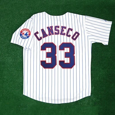 Jose Canseco Montreal Expos Home w/ Team Patch White Jersey Men's (M-2XL) - Image 1 of 4