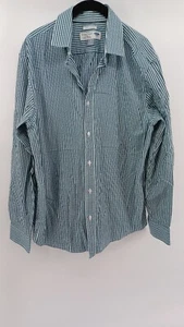 Old Navy The Signature Men's Shirt Large Long Sleeve Blue Plaid Slim Fit - Picture 1 of 9