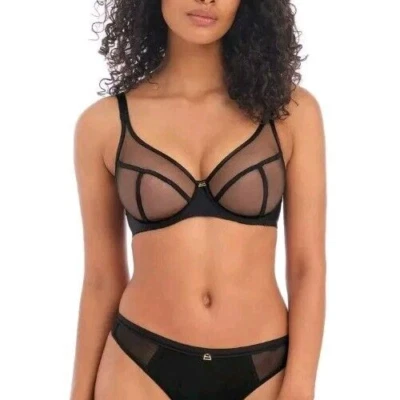 Sujetador FREYA Snapshot transparente con aros de ápice alto negro AA400921 NOR 36DDD Foto 1 de 4