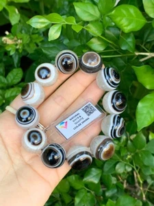 Natural Onyx & Quartz 17.6MM Bead Bracelet, Wrist 16.5CM/6.1/2” - Picture 1 of 4