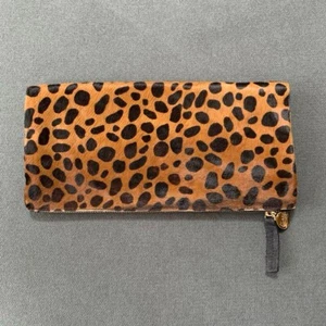 CLARE V Leopard Clutch Second Bag Pouch Brown NEW w/o Tags Shipping From Japan!! - Picture 1 of 6