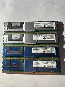 16GB Kit 4 x 4GB Crucial DDR2 667MHZ Fully Buffered Server Ram PC2-5300 - Picture 1 of 2