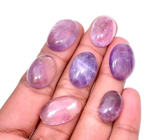 84,35 CTS Ametista Naturale Pizzo Agata Ovale Cabochon Gemma Sciolta - Lotto 7 Pezzi - Foto 1 di 8