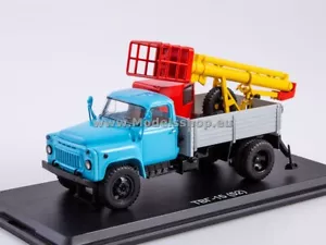 SSM1527 Telescopic lift on truck TVG-15(52) GAZ-52 /blue-grey/ - Foto 1 di 6
