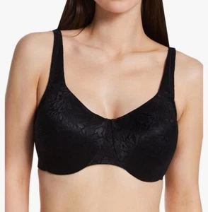 Lunaire Women's Sexy Lace Jacquard Underwire Unpadded Bra Underwear Black 48B - Picture 1 of 10