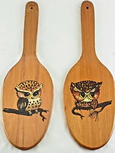 VINTAGE HOLZ EULE KÜCHENDEKO 2 STÜCK. VÖGEL. SÜSSE SAMMLERSTÜCKE. GUTER ZUSTAND. - Bild 1 von 5