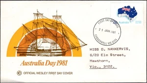 1981 Australia Day Issue 22c WCS Dirigida Primer Día Cubierta, Muy Buen Estado - Imagen 1 de 1