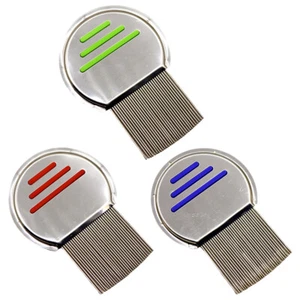 Stainless Steel Flea Combs with Rounded Tips Head Lice Treatment - Picture 1 of 13