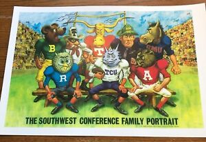 1969 THE SOUTHWEST CONFERENCE FAMILY PORTRAIT" on glossy cardstock