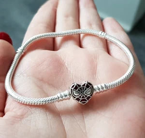EDLES ARMBAND 925 SILBER Charm Murano Sicherheitskette Anhänger Pandora ZIRKONIA - Bild 1 von 5