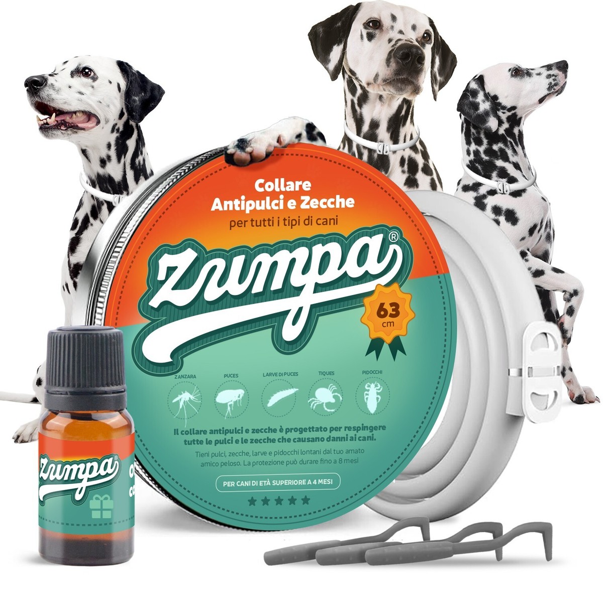 Collare Antipulci Naturale Per Cane - Impermeabile, Regolabile, Protezione 8 Mesi - Foto 5