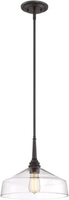 Colgante Luz Tono Transparente Bronce Satinado Diseñadores Fuentes 90232-SB Fundición Foto 1 de 4