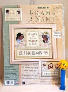 Dimensions 6949 Frame A Name Día Especial Registro de Boda Punto de Cruz Nuevo en Paquete - Imagen 1 de 7