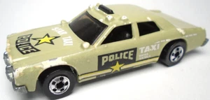 1977 HOT WHEELS STAR TAXI POLICE GREEN 1:64 DIECAST 3" CAR W/ YELLOW WHITE BLACK - Picture 1 of 6