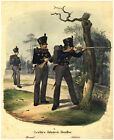Preussisches Militär Infanterie Original Lithografie Schase 1850 leichtes