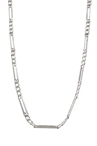 Platinum Figaro Chain 4.5MM Width 23 Inches Length 30.34 Gram Weight - Picture 1 of 5