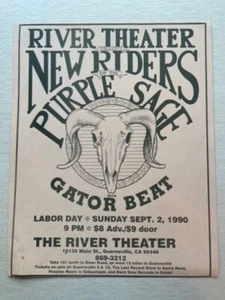 1990 New Riders of the Purple Sage NRPS River Theater CA Konzert Poster - Bild 1 von 1