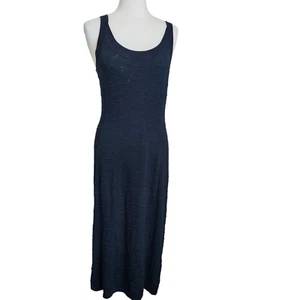 Peruvian Connection Pima Cotton Textured Knit Tank Maxi Long Dress Cerise M Peti - Picture 1 of 12