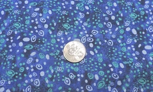 100% Cotton Blue and Sea Foam Green Abstract Design "Color Craze" - By the Yard - Picture 1 of 2