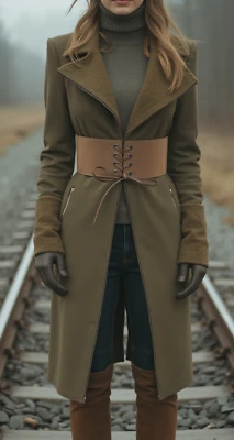 Mujeres Beige Color Camel Imitación Gamuza Cuero Elástico Corsé Cinturón Ajustable S M Foto 1 de 4