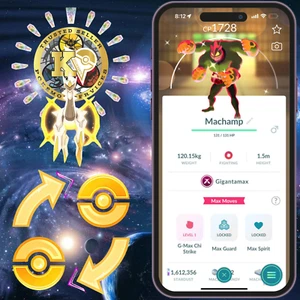 Pokémon Go - Shiny Gigantamax Machamp Livello 20 - Foto 1 di 1