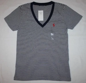 Ralph Lauren maritimes Ringel-Shirt NEUW Gr.XS, M, L, XL blau-weiß roter Reiter - Bild 1 von 3