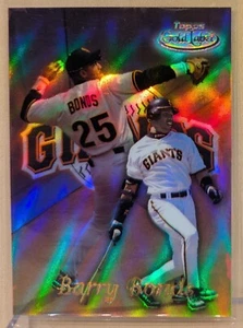 Topps Gold Label 1999 clase 1 negro #99 refractor Barry Bonds raro paralelo - Imagen 1 de 2
