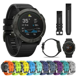Quick Release Strap Solar Band For Garmin Fenix 6X/6 Pro 3HR/5/5X Easyfit - Picture 1 of 31